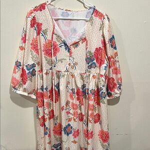 Floral Button-Down Dress Size XL